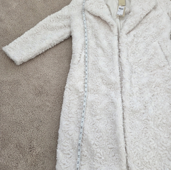 New With Tags! Elie Tahari Faux Fur White Coat Size Small - Picture 5 of 10